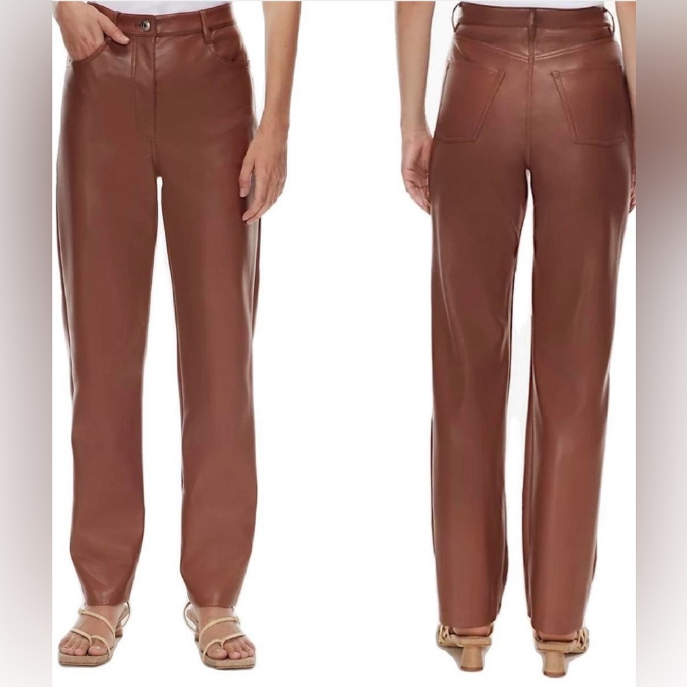 ARITZIA WILFRED Melina Pant Mocha Sorbet Vegan Pkts NWT Sz 12